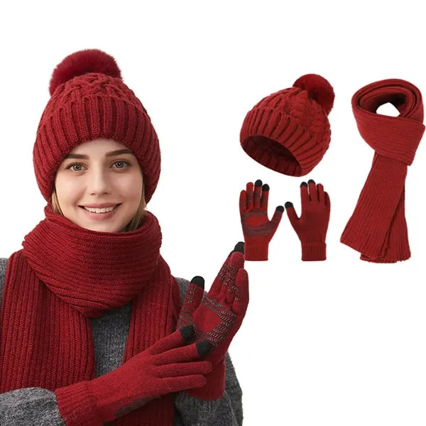 Women's Winter Knit 3-Piece Set