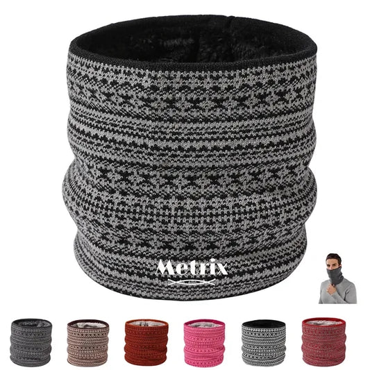 Winter Knit Fleece-Lined Neck Warmer