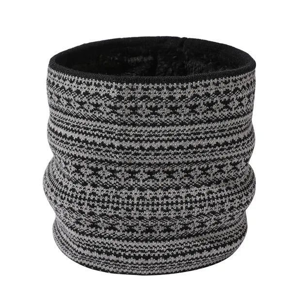 Winter Knit Fleece-Lined Neck Warmer