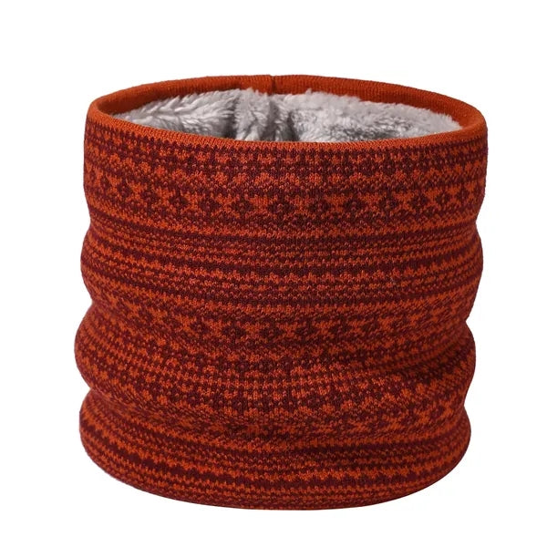 Winter Knit Fleece-Lined Neck Warmer
