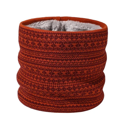 Winter Knit Fleece-Lined Neck Warmer