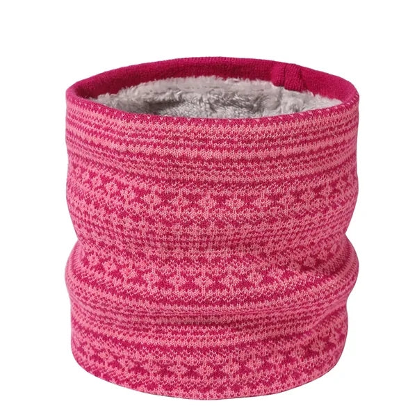 Winter Knit Fleece-Lined Neck Warmer