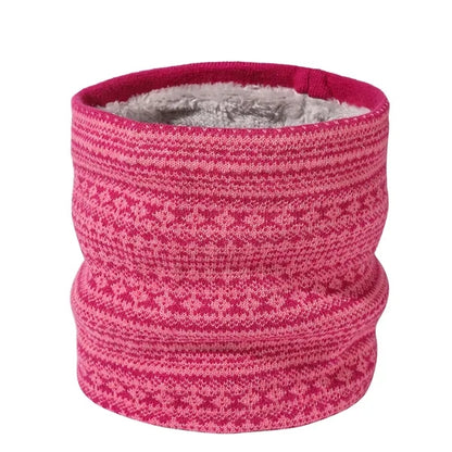 Winter Knit Fleece-Lined Neck Warmer