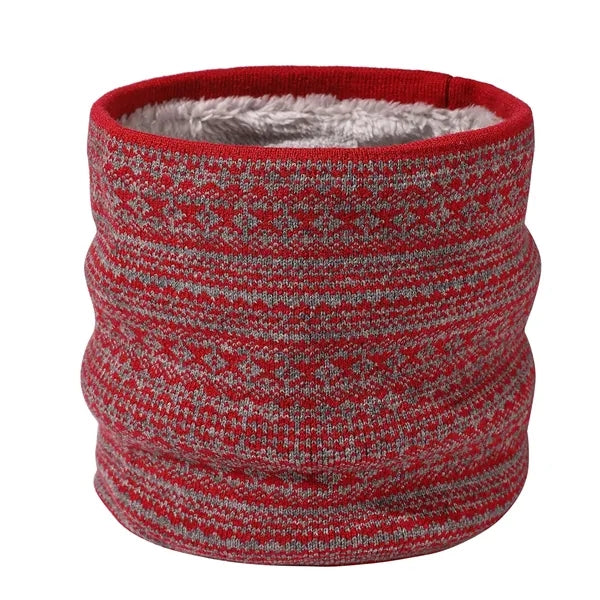 Winter Knit Fleece-Lined Neck Warmer