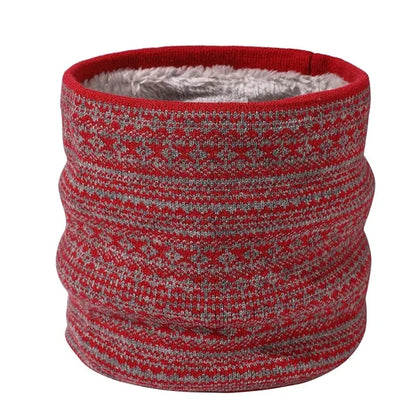 Winter Knit Fleece-Lined Neck Warmer