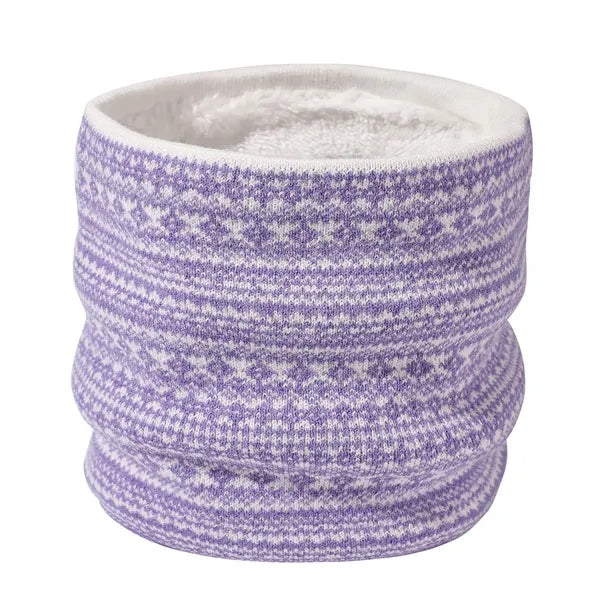Winter Knit Fleece-Lined Neck Warmer