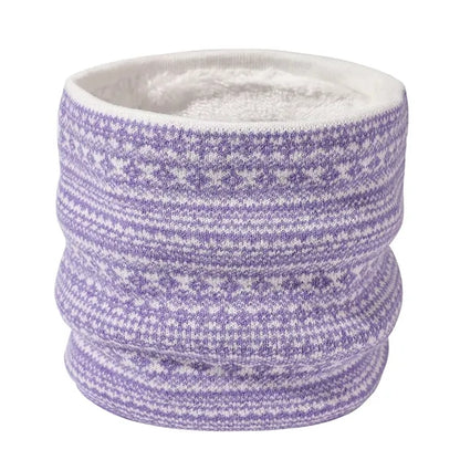 Winter Knit Fleece-Lined Neck Warmer