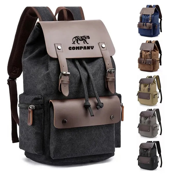 Vintage Canvas School Backpack