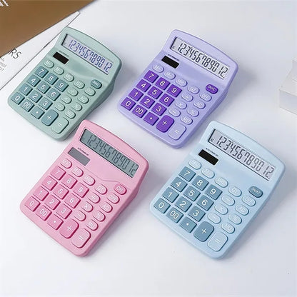 Custom Dual-Power 12-Digit Large Display Desktop Calculator