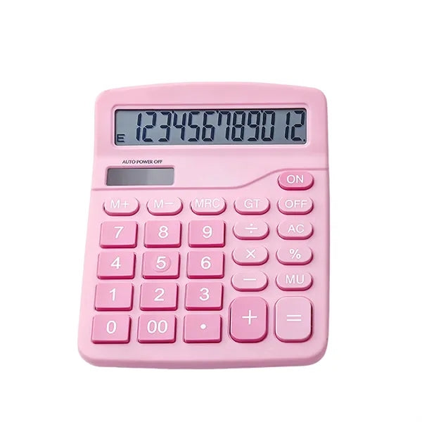 Custom Dual-Power 12-Digit Large Display Desktop Calculator
