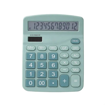Custom Dual-Power 12-Digit Large Display Desktop Calculator