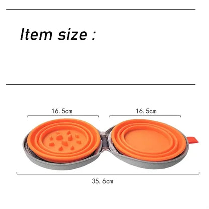 Portable Silicone Pet Feeder Bowl