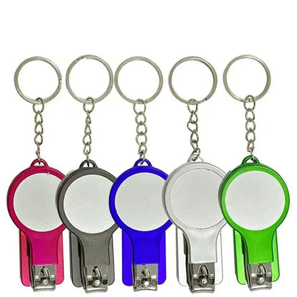 6 In 1 Multifunction Keychain With Nail Clipper Mirror Pen