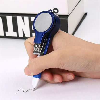 6 In 1 Multifunction Keychain With Nail Clipper Mirror Pen