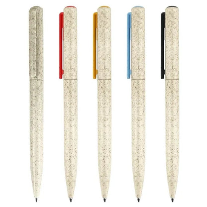 Eco Friendly Wheat Straw Ballpoint Pen With Clip