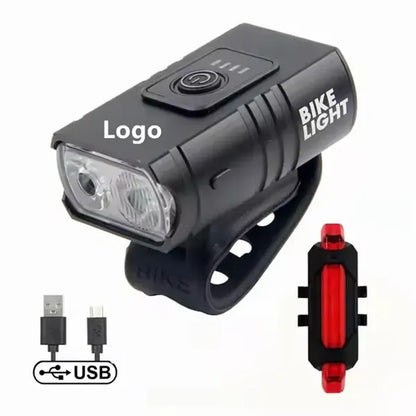 USB Rechargeable LED Bike Light Set for Night Riding