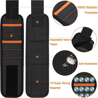 Magnetic Wristband for Holding Screws