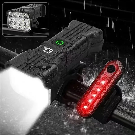 12 LED Bike Lights Horn Set for Night Riding