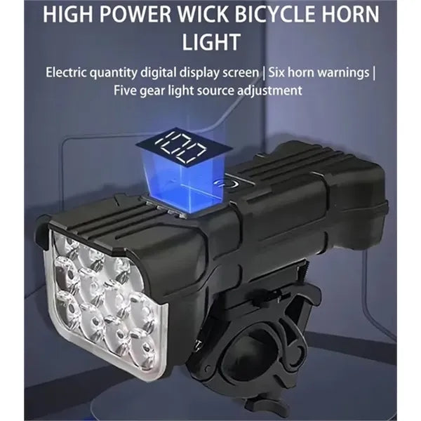12 LED Bike Lights Horn Set for Night Riding