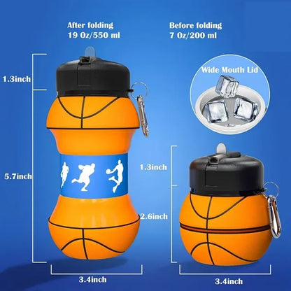 Sports Ball Shaped Collapsible Drinking Cup