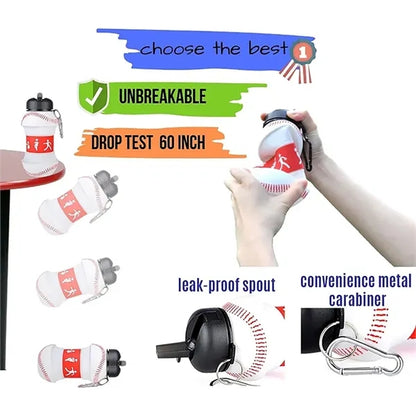 Sports Ball Shaped Collapsible Drinking Cup