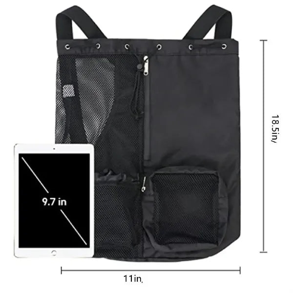 Mesh Backpack with Wet Pocket for Swimming Beach Bag