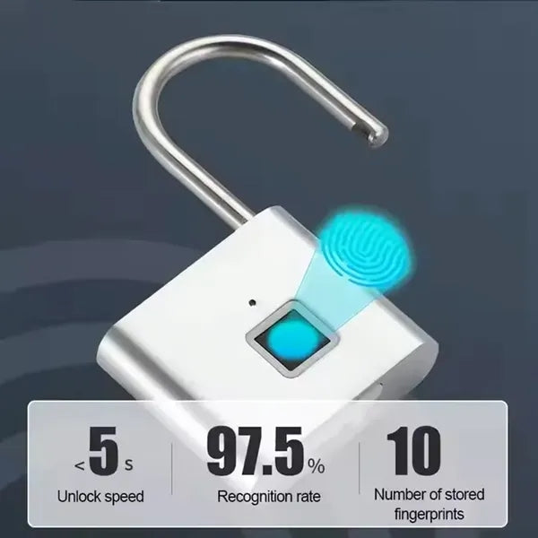 Rechargeable Fingerprint Padlock Anti Theft USB Smart Lock