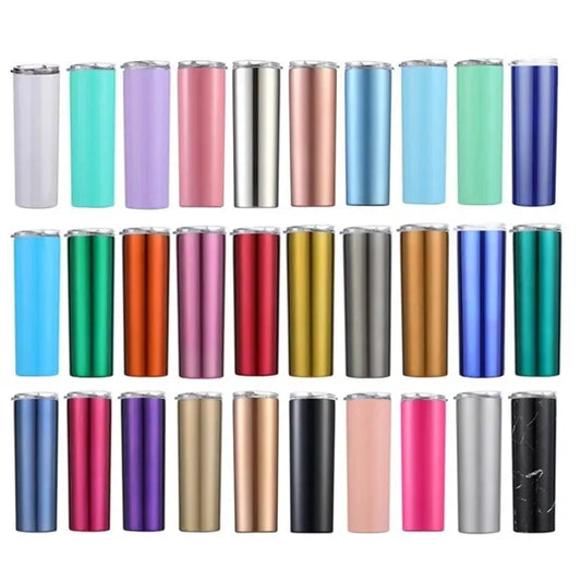 20oz Stainless Steel Skinny Insulated Tumbler with Straw