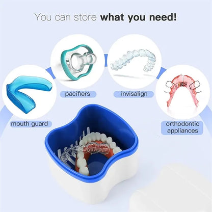 Denture Case Dental False Teeth Storage Boxes