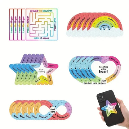 9 Squares Custom Die Cut Full Color Anxiety Sensory Sticker