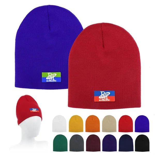 Embroidered Knit Hat (8.5" x 8.5")
