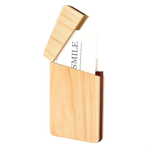 Slim Wooden Business Card Holder