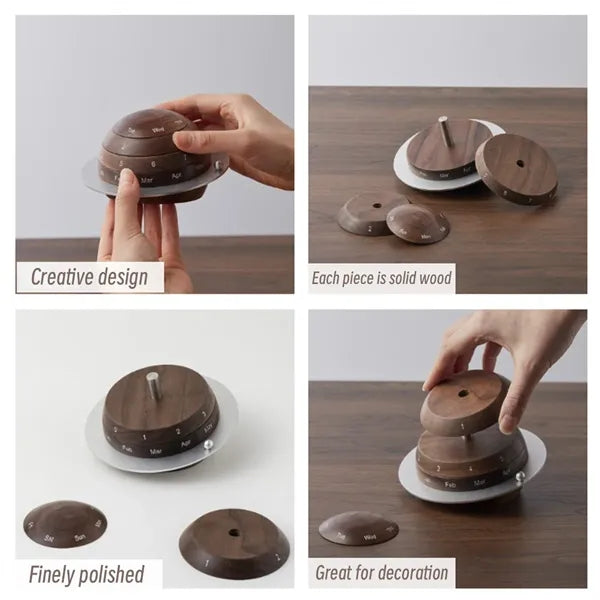 Wooden Desktop Calendar