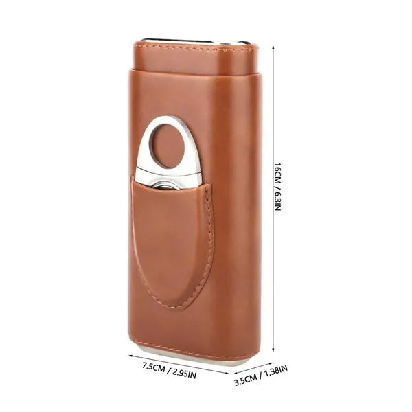 3 Finger Leather Cigar Case