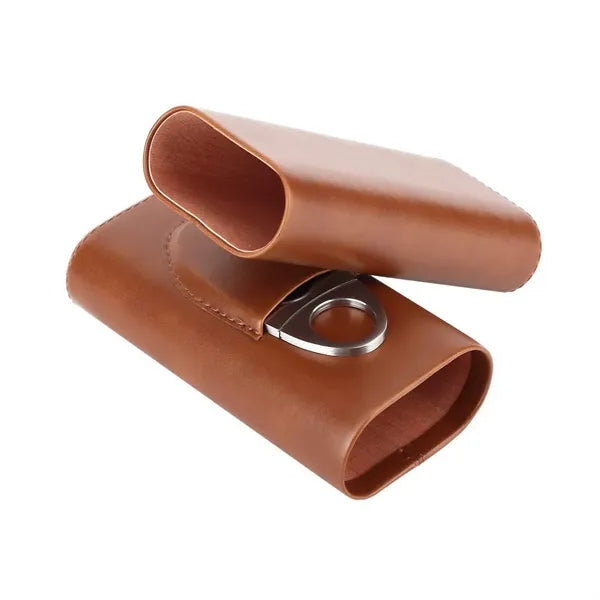 3 Finger Leather Cigar Case