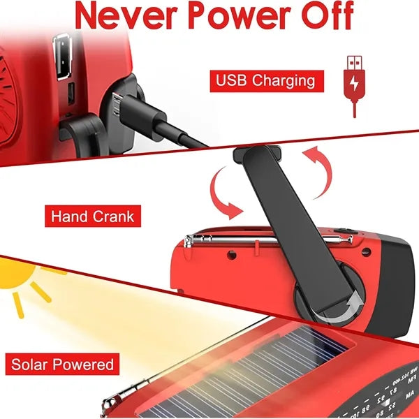 Emergency Hand Crank Radio with LED Flashlight
