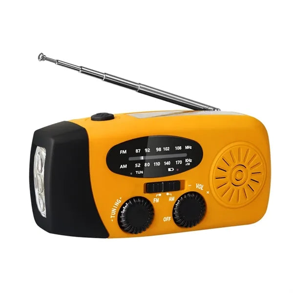 Emergency Hand Crank Radio with LED Flashlight