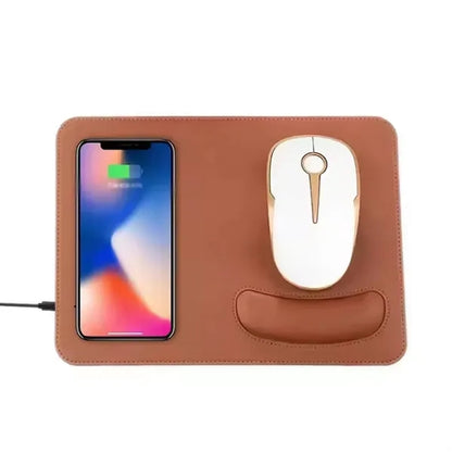 Leather Wireless Charging Mouse Pad