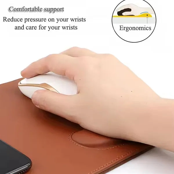 Leather Wireless Charging Mouse Pad