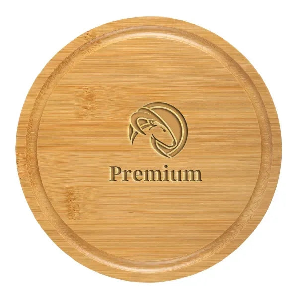 8-Piece Swivel Top Bamboo Cheese Board Set