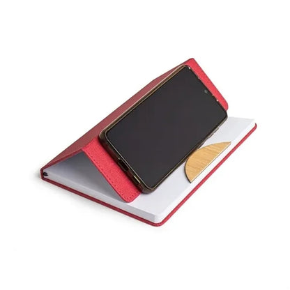 5.8"x8.3"Faux Bamboo Notebook with Phone Holder