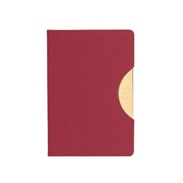 5.8"x8.3"Faux Bamboo Notebook with Phone Holder