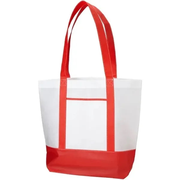 Promotional Two Color Non Woven Boat Tote Bag W/Handle 26"