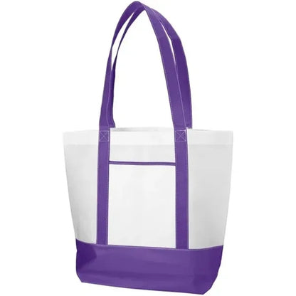 Promotional Two Color Non Woven Boat Tote Bag W/Handle 26"