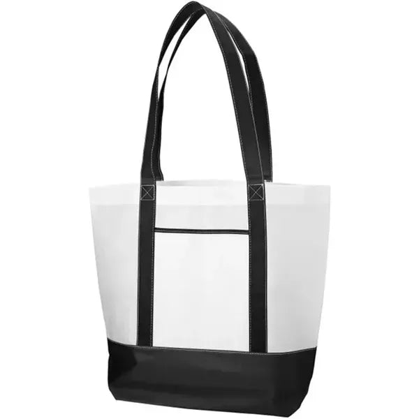 Promotional Two Color Non Woven Boat Tote Bag W/Handle 26"