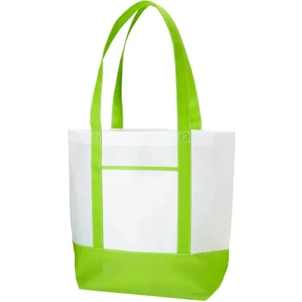 Promotional Two Color Non Woven Boat Tote Bag W/Handle 26"