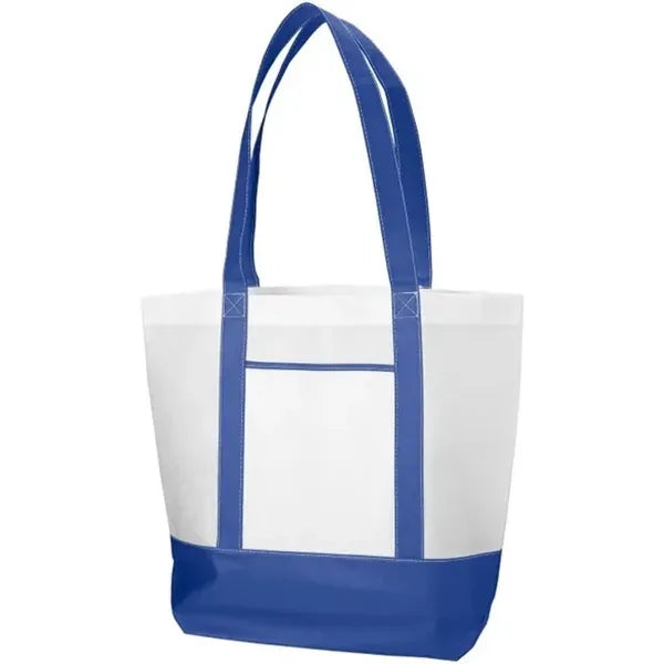 Promotional Two Color Non Woven Boat Tote Bag W/Handle 26"