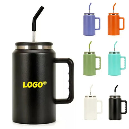 50oz. Stainless Steel Insulated Tumbler Straw Handle