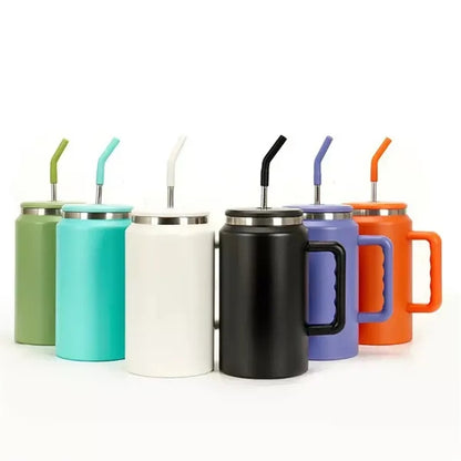 50oz. Stainless Steel Insulated Tumbler Straw Handle