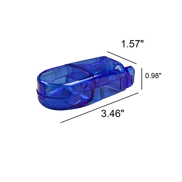 Transparent Pill Cutter Splitter with Storage for Seniors